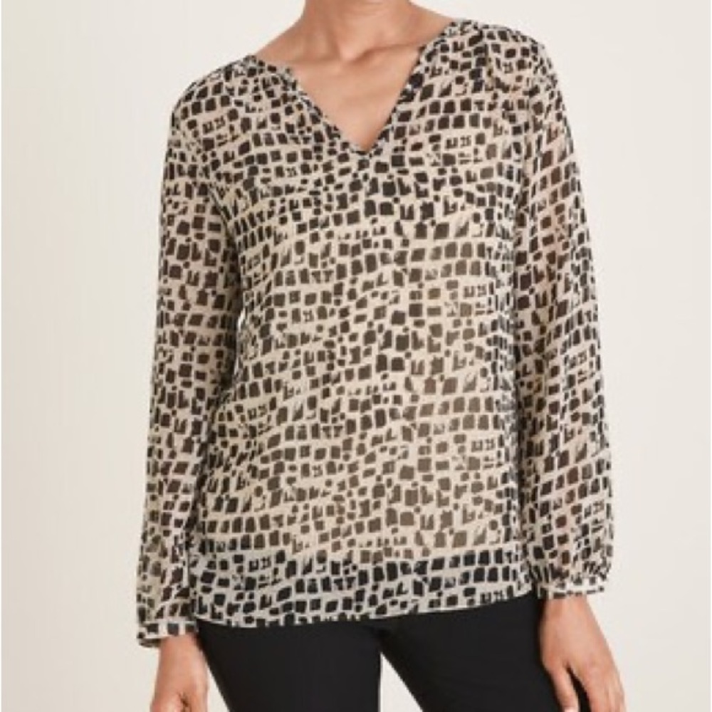 Tie-Neck Popover Blouse